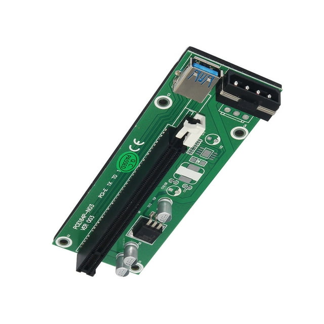 relayinert PCI -E Riser Board 1x to 16x Adapter Card PCI -E Graphic Card Riser Card with 4pin Power Socket PCI -E Riser Board for Green 60CM 1Set