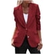 thumbnail image 2 of Blazer informal de negocios para mujer, chaqueta de trabajo de manga larga con abertura frontal y hombreras, moda de otoño 2024, 2 of 9