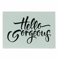 thumbnail image 1 of Hello Gorgeous Cutting Board, Weathered Font of Inspirational Words Modern Typography Brush Lettering, Decorative Tempered Glass Cutting and Serving Board, in 3 Sizes, by Ambesonne, 1 of 2
