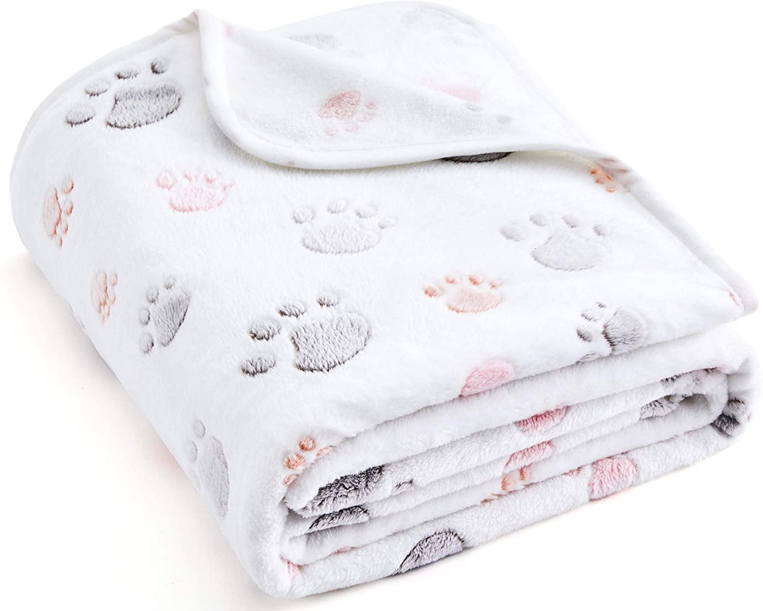 Da.Wa Pet Soft and Fluffy Dog Cat Puppy Paw Print Blanket Cushion Sleep Mat Warm Blanket Beds Washiable