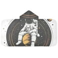 thumbnail image 5 of Yayeee Kids Hooded Towels Toddler Soft Absorbent Beach Bathing Wrap 50" x 23.5", White Astronaut Planet, 5 of 5