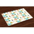 thumbnail image 1 of Ambesonne Ice Cream Place Mats Set of 4, Geometrical Graphic, Standard Size, Multicolor, 1 of 4