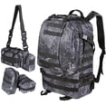 thumbnail image 4 of 55L 4 in 1 Backpack for Camping Hiking Trekking Hunting Bug Out Bag Outdoor Backpack (Black Python Camo), 4 of 7