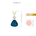 thumbnail image 3 of ANGARA Natural 1.4 ct London Blue Topaz Solitaire Pendant in 14K Yellow Gold for Women (Size-8mm) | November Birthstone, Anniversary, Jewelry Gift for Women | Natural London Blue Topaz Necklace, 3 of 8