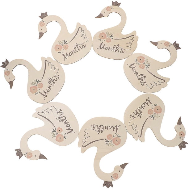 7PCS Swan Clothes Dividers with Age Markings Nursery Closet Organizer Wardrobe Separators for Neat Storage