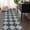 Blue/Grey-2' x 6' (Rectangular), variant on Checkered Print 2x3 Samall Area Rugs For Entryway  Washable Stain Resistant Kitchen Rug Non Slip Ultra Thin Bath Mat Plaid Moroccan Alfombra Bedroom Laundry Sink (brown/black)