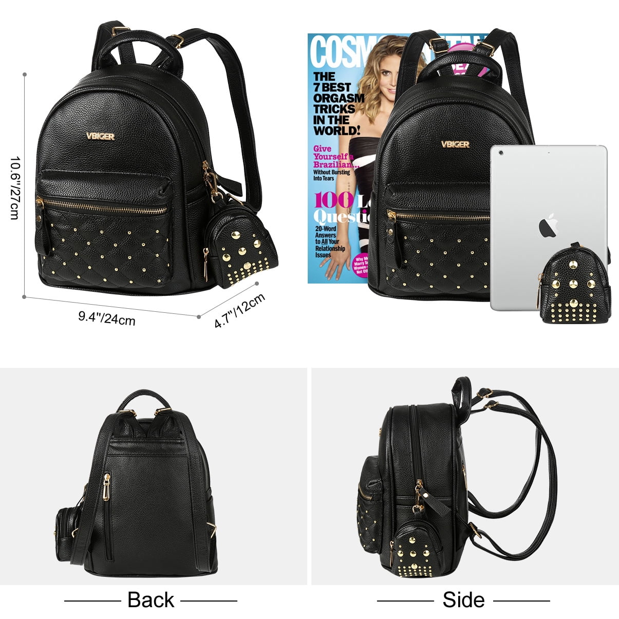 Mini Backpack Women Leather Small Backpack Purse for Teen Girl Travel  Backpack Cute School Bookbags - Walmart.com
