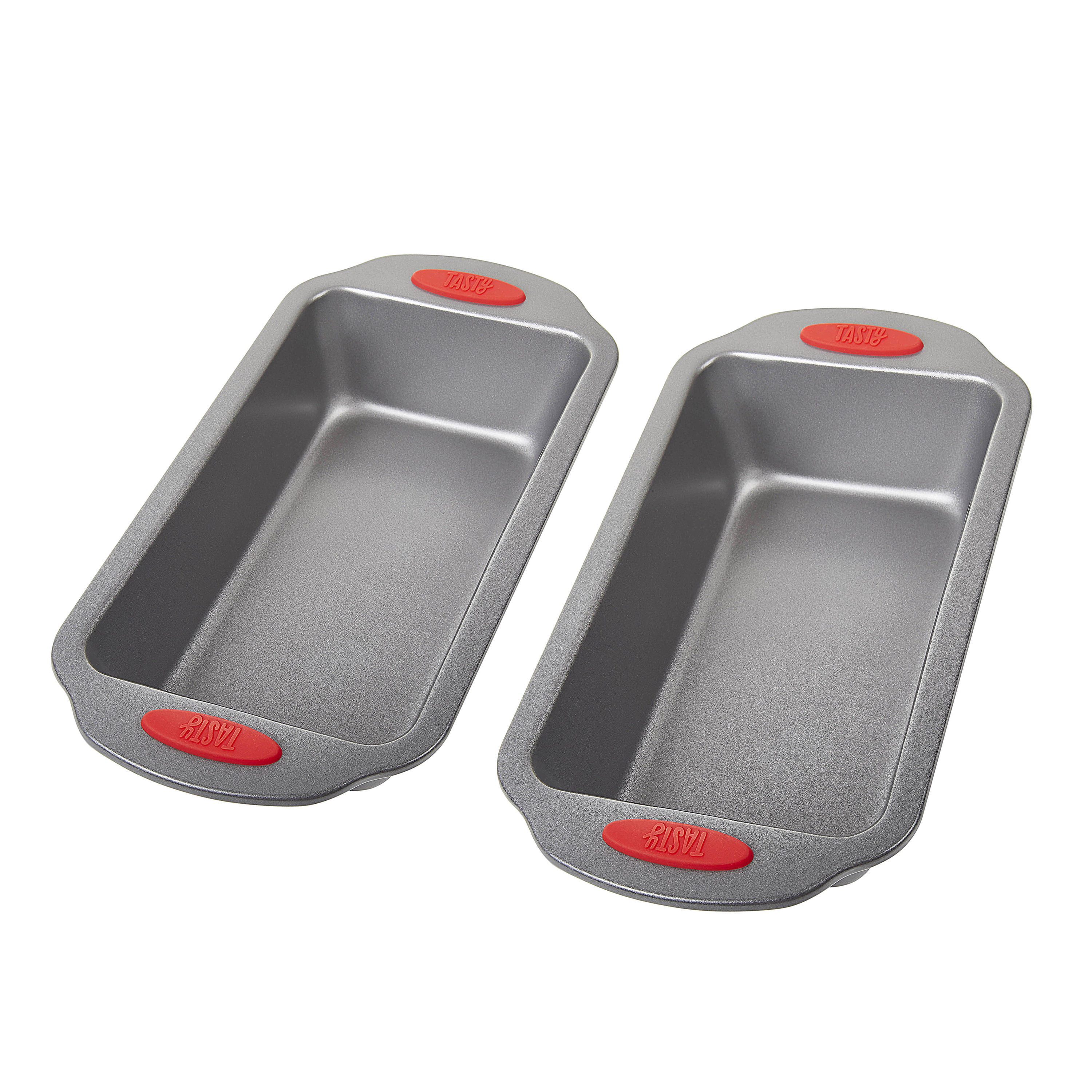 SILIVO 4 Pack Mini Loaf Pans, 5.7x2.5x2.2 inch, Nonstick, Silicone, Red