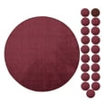 thumbnail image 1 of Furnish My Place Modern Plush Solid Cranberry Color Rug - Pets and Kids Friendly Rug, Indoor/Outdoor Mat, Area Rugs Great for Kids, Pets, Event, Living Room, Made in USA, 2' Round - Set of 20, 1 of 10
