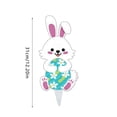thumbnail image 2 of Easter Yard Signs Easter Bunny Outdoor Sign With Stakes Bunny Egg Garden Sign Plastic Rabbit Lawn Decorations For Outdoors Garden Yard Hunt Game Props, 2 of 4