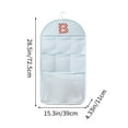 thumbnail image 3 of Hovmgk Wall Mounted Hanging Organizer, Sturdy Sock and Bra Storage Bag with Hook for Bedroom & Bathroom, Multi-Compartment Mesh Organizer, Lightweight and Compact, Blue, Pink & Green, 3 of 6