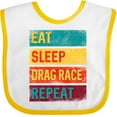 thumbnail image 3 of Inktastic Drag Racing Eat Sleep Drag Race Repeat Boys or Girls Baby Bib, 3 of 4