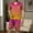 Hot Pink, variant on Runfenguu Festival Outfits, Mens Track Suitmen Casual Turndown Button Turndown Print Short Sleeve Blouse And Pants Set