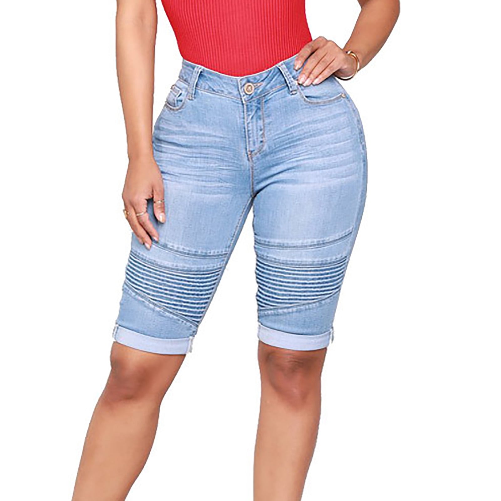 Knee Length Blue Ladies Cotton Shorts, 2 Pocket, Size: Medium at Rs  100/piece in Chandigarh
