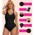 thumbnail image 3 of MANIFIQUE Women V Neck Smoothing Shapewear Bodysuit, Seamless Shaping Fit & Comfortable Support, Sizes S–3XL, 3 of 7