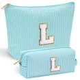 thumbnail image 1 of Bolsa de maquillaje YOOLIFE, idea de regalo de cumpleaños para mujer con inicial, 1 of 6