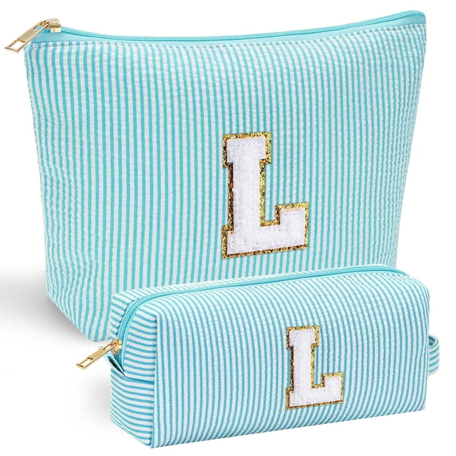Bolsa de maquillaje YOOLIFE, idea de regalo de cumpleaños para mujer con inicial