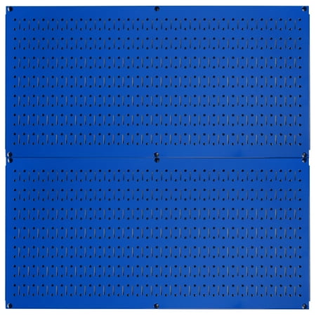 Pegboard Rack Wall Control Pegboard Pack Blue Steel Peg Boards - Two 32-Inch x 16-Inch Blue Metal Pegboard Panels