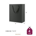 thumbnail image 3 of BAKIPACK 4pcs Black Gift Bags With Handles 7x4x9 inch Paper Gags Bulk For Party Shopping Birthday Wedding, 3 of 7