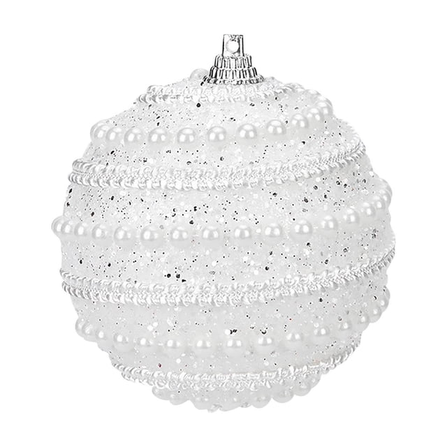 TIMIFIS 1PC Christmas Ball Ornaments Christmas Tree Decorations Pearl Thread Shatterproof Pendant for Holiday Wedding Party Home Decor