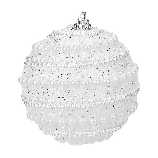 Adornos navideños de perlas retorcidas | Bolas y colgantes de espuma para árbol de Navidad | Juego de 12 decoraciones navideñas para el árbol de Navidad y artículos para fiestas.