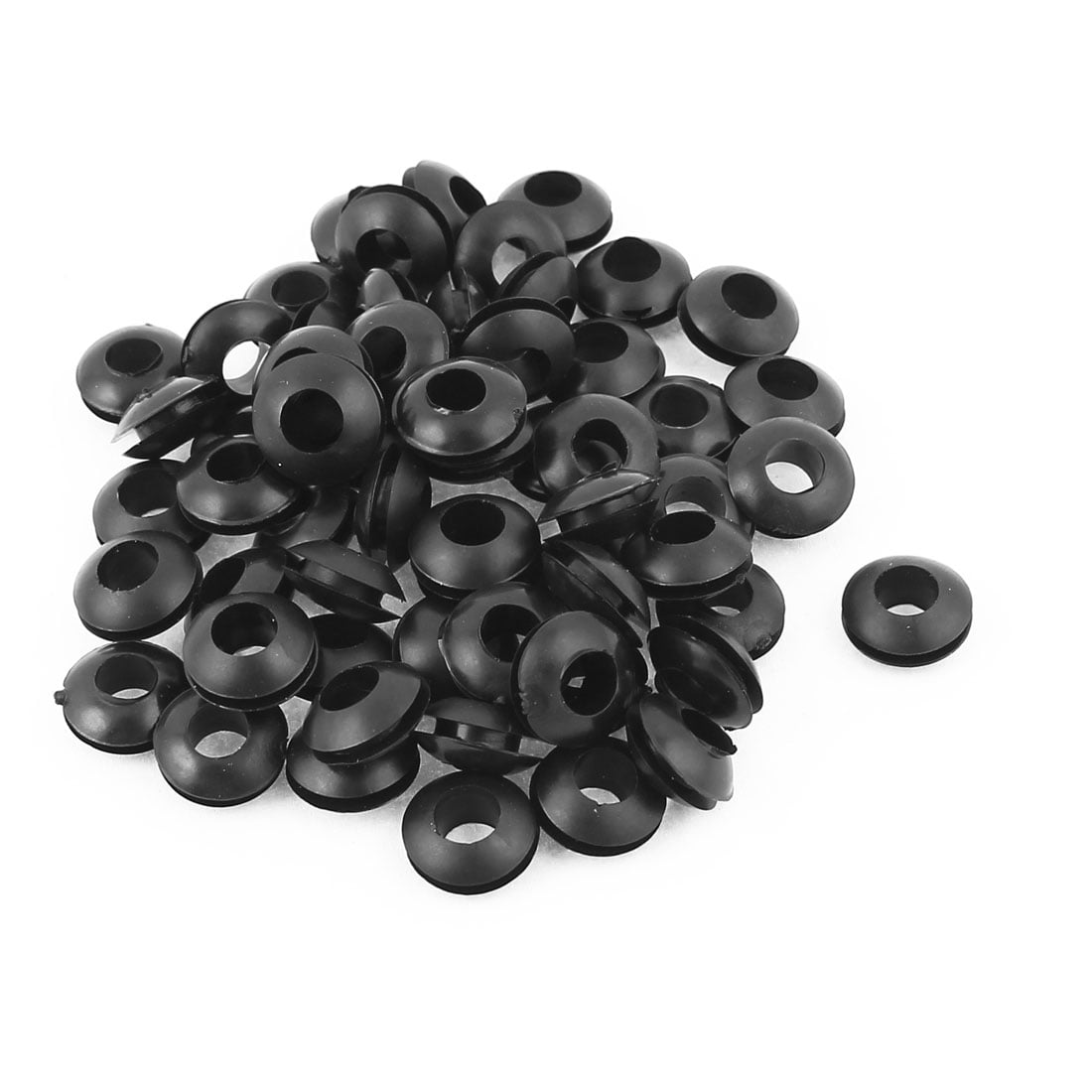 Firewall Hole Plug Rubber Electrical Wiring Grommet Gasket Black 60pcs