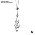 thumbnail image 1 of Acier Inoxydable Conception Cristal Cage Collier Titulaire Net Métal Chaîne Pierre Collecte Titulaire Pendentif Réglable Bijoux, 1 of 5