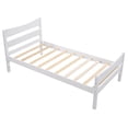 thumbnail image 5 of Twin Size Wood Platform Bed with Headboard and Wooden Slat Support, 5 of 7