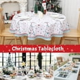 thumbnail image 5 of Litake Christmas Decoration Round Christmas Tablecloth Xmas Table Cloth Waterproof and Washable Holiday Decorative Table Cover for Outdoor, Indoor Party Kitchen Dining Room, 60 Inch, 5 of 7