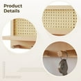 thumbnail image 3 of 2 Pcs No-Drill Rattan Wall Shelves - Natural Wood Rattan Wall Shelf,Self-Adhesive Floating Shelf with 4 Hooks for Entryway, Kitchen, Bedroom (Holds Plants, Keys, Coats, Bags), 3 of 5