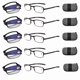 thumbnail image 2 of 5 pares de gafas de lectura plegables for hombres y mujeres, lectores de presbicia antiluz azul, portátiles compactas con bolsa de almacenamiento for computadora, teléfono inteligente, tableta, 2 of 5