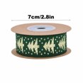 thumbnail image 3 of QISIWOLE Christmas Ribbon, 180 Inch x 0.98 Inch Soft Polyester Craft Trim for Holiday Gift Wrapping, Wreath Bows and Christmas Tree Decor, Green Gold Tree Ribbon, 3 of 6