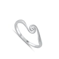 thumbnail image 4 of Tiny Elegant Ocean Wave Spiral Ring .925 Sterling Silver Band Jewelry Female Male Unisex Size 9, 4 of 4