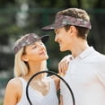 thumbnail image 4 of Yiaed Rose Flowers Print Sport Sun Visor Hats Adjustable Empty Top Baseball Cap Cotton Ball Caps for Women and Men, 4 of 5