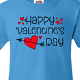 thumbnail image 4 of Inktastic Happy Valentines Day Red Hearts and Arrow Youth T-Shirt, 4 of 5
