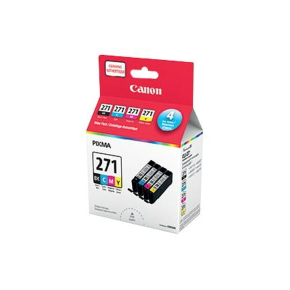 Canon CLI-271 BK/C/M/Y - 4-pack - black, yellow, cyan, magenta - original - ink tank - for PIXMA MG5720, MG5722, MG6821, MG6822, MG7720, TS5020, TS6020, TS6120, TS8020, TS9020
