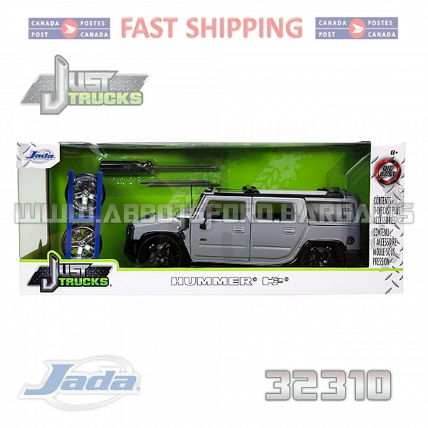 Jada 32310 Hummer H2 Gray with Extra Wheels Just Trucks Series 1