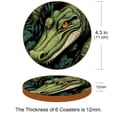 thumbnail image 3 of Crocodile Elegant Microfiber Leather Round Coasters (6PCS) – 11x11 cm/4.3x4.3 in Set for Drinks, Table , Home Decor, 3 of 6
