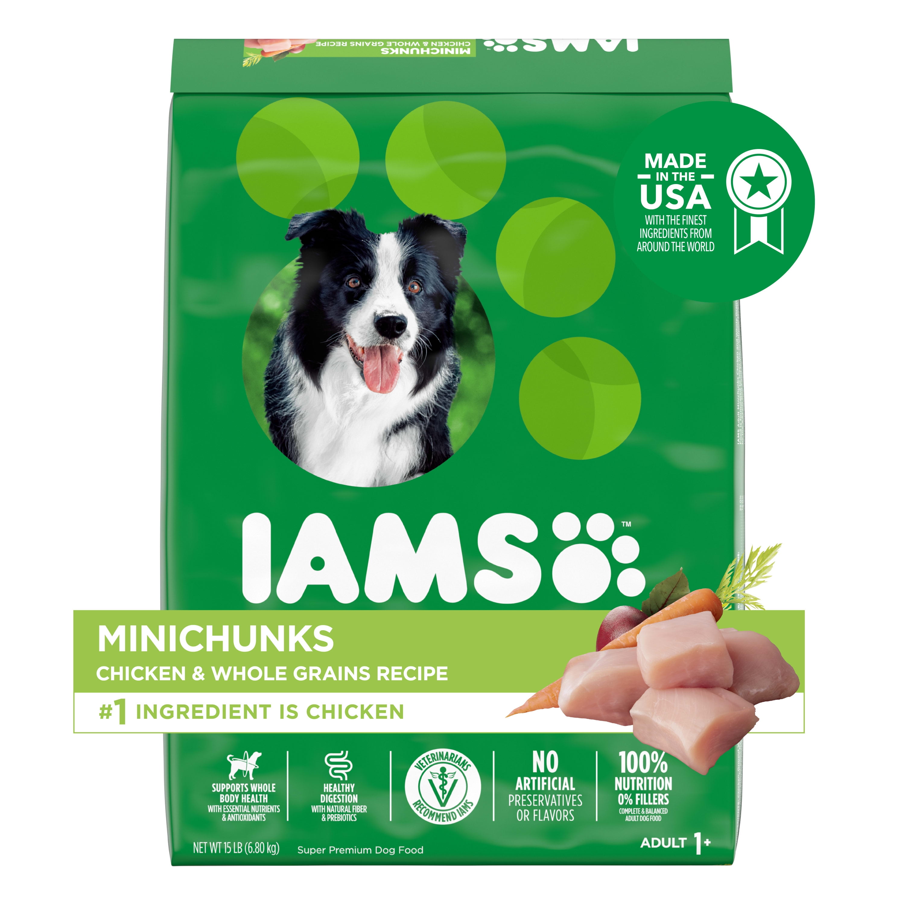 Iams Proactive Health Mini-Chunks Dry Dog Food with Real Chicken and Whole Grains, 40 lb Bag