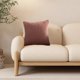 thumbnail image 5 of Funda de almohada plisada de terciopelo de color liso, Funda de cojín de sofá de Halloween, cremallera oculta de 45x45cm, tela de terciopelo PV suave, funda de almohada decorativa para oficina en, 5 of 7