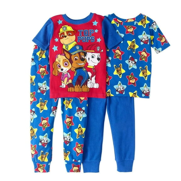 Nickelodeon Paw Patrol 4 PC Short Sleeve Tight Fit Cotton Pajama Set Boy Size 5T