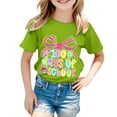 thumbnail image 1 of Rhuody Hauts pour Fille T-Shirt à Manches Courtes Col Rond T-Shirt à Imprimés de Dessins Animés Hauts Tee Classique Tenue d'Été 2-3 Ans Vert, 1 of 4