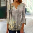 thumbnail image 5 of Women Blouse 3/4 Sleeve Petite, White Blouse for Women Dressy Elegant Womens Sports Tops Set Spring Crop Tops for Women 2026 Spring Outfits, 5 of 5