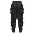 thumbnail image 3 of iiniim Men Prince Baggy Pants Satin Trousers Fairy Tale Halloween Theme Party Black M, 3 of 6