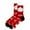 Red, variant on Men's Christmas Socks - Casual Print Mid-Calf Socks with Cotton Padding, Sports Leisure Design, Warm and Breathable, Green Color with Snowflake Elk Pattern