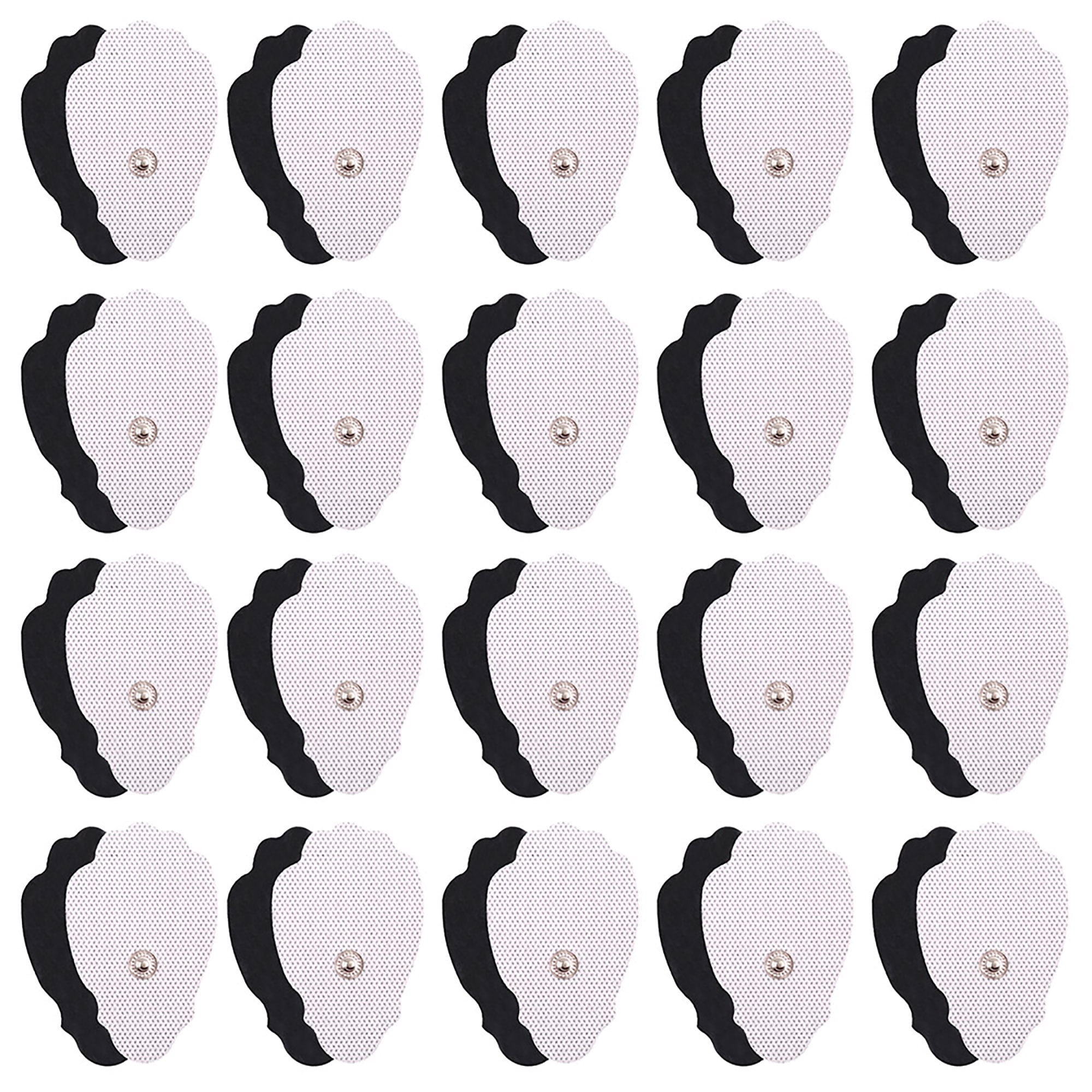 LotFancy TENS Unit Replacement Pads, 40Pcs 3.5mm Reusable Snap Electrodes Pads for TENS/EMS Massager