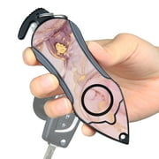 Stinger Personal Alarm Emergency Tool, Safety/Security Alarm, Seat Belt Cutter, Glass Breaker, Protection Keychain, Scream Personal Safe for Women Men Kid, Design in USA (Pink Marble)