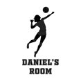 thumbnail image 2 of Sports Personalized Wall Decals for Girls Bedroom - Girl Volleyball Player Kicking Volleyball Player DIY & Creativity Custom Name Wall Sticker - Size: 5 In x 10 In, 2 of 4