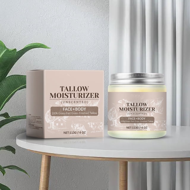 Fiudx Bálsamo de Sebo de Animales Alimentados con Pasto, Crema Hidratante Nutritiva, Bálsamo Reparador de La Piel, Fórmula Que Mejora La Elasticidad, Solución de Hidratación Diaria, Apto para Todo Ti