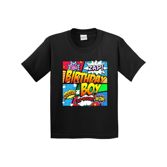 Inktastic Birthday Boy Comic Book Youth T-Shirt